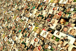 Viele verschiedene Gesichter auf einer Leinwand, Copyright: Gerd Altmann, pixabay
