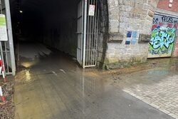 Die feuchte Einfahrt in den Tunnel Schee