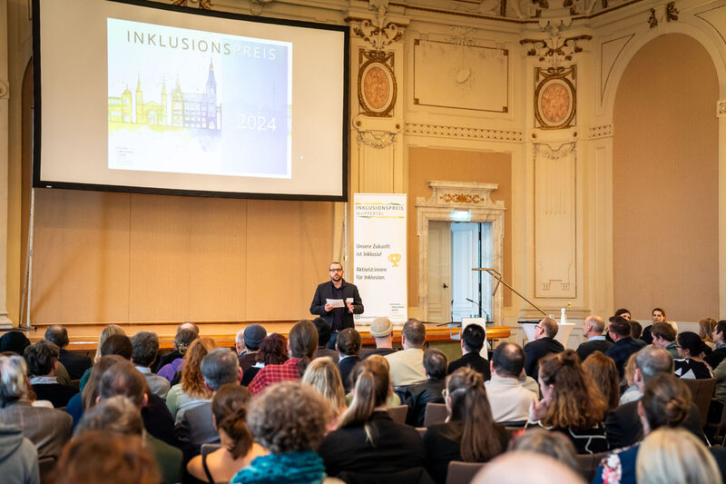Verleihung des Inklusionspreises.