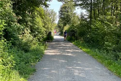 Blick auf die Sambatrasse im Sommer