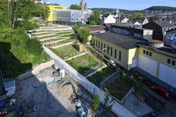 Das Bild zeigt Bauarbeiten am BOB-Campus