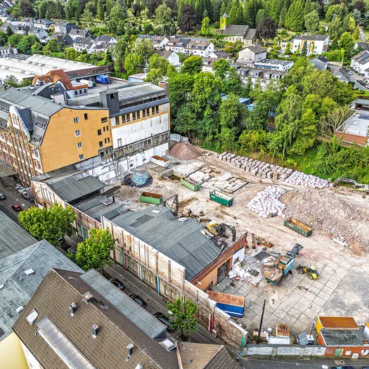 Luftbild der Baustelle