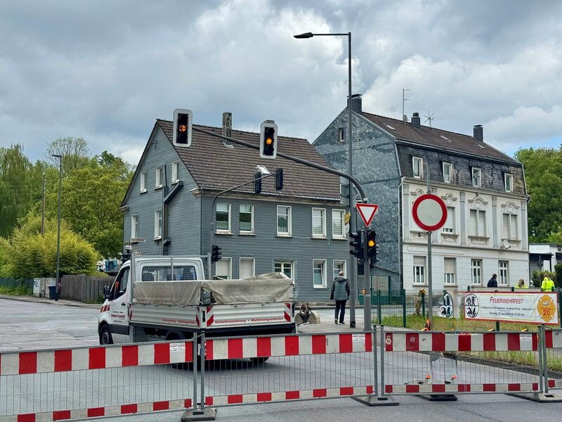 Das gesperrte Wiedener Kreuz