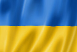 Die Fahne der Ukraine