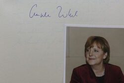 Angela Merkels Eintrag im Goldenen Buch (vom 11. Mai 2005)