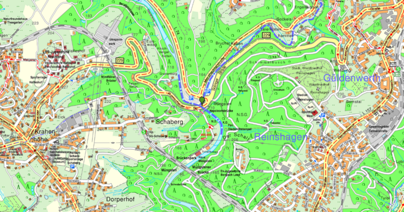 Amtliche Stadtkarte Wuppertal