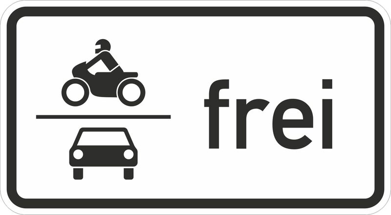 Zusatzzeichen "Kfz-Verkehr frei"